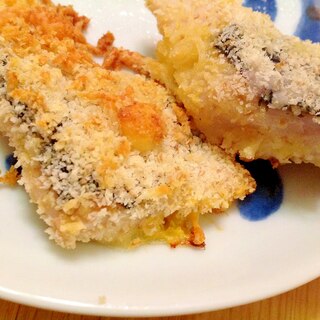 魚の海苔チーズパン粉焼き